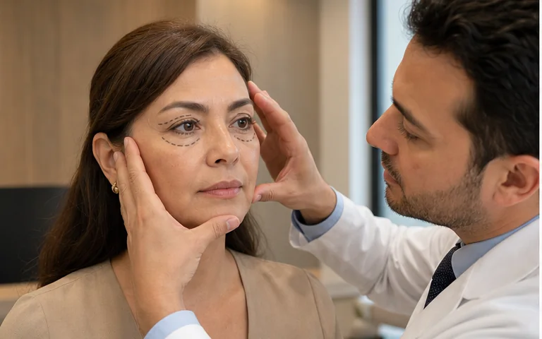 valoración de párpados para blefaroplastia superior e inferior en Medellín