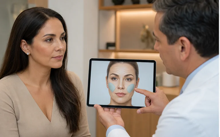 consulta facial para comparar Botox y ácido hialurónico