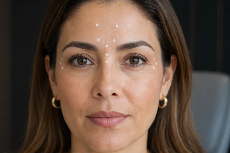 puntos de valoración facial para tratamiento con toxina botulínica en Medellín